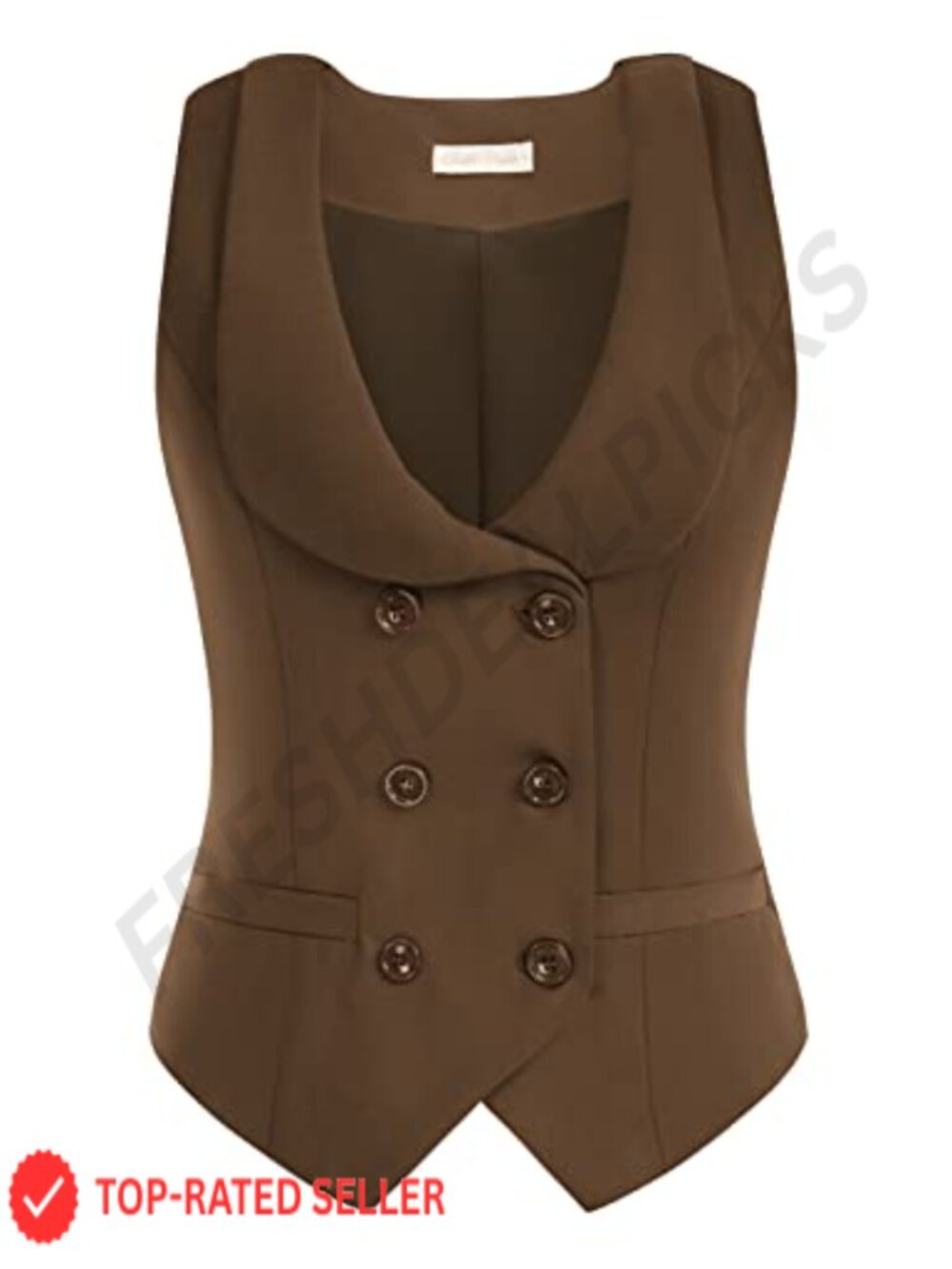 Belle Poque Women's Double Breasted Waistcoat Vintage Vest Coat